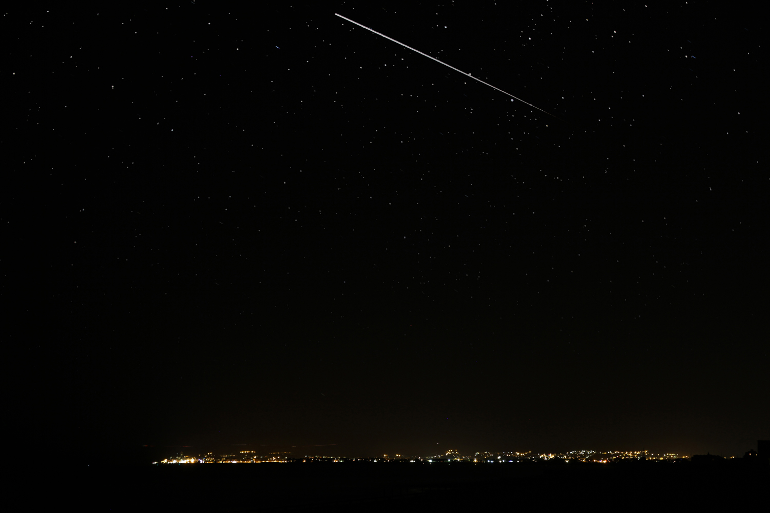 Perseid meteor shower over Eastbourne